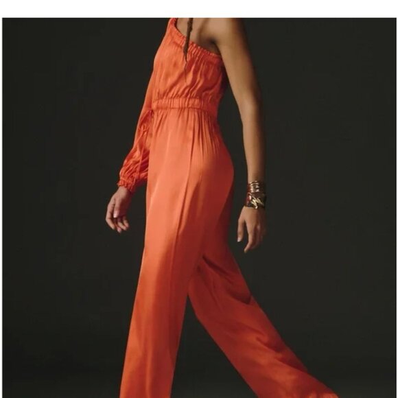 Farm Rio One Shoulder Jumpsuit In Orange  XL - Picture 7 of 9